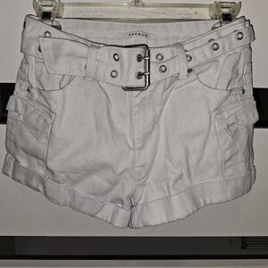 Pacsun Ultra High Rise Cargo Shorts size 24 color white